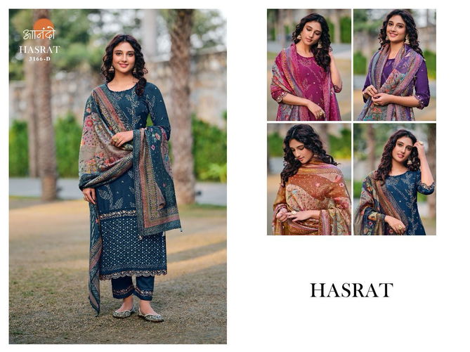 Hasrat 3166 Anando By Jay Vijay Muslin Printed Designer Salwar Kameez Orders In India